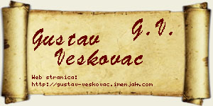 Gustav Veškovac vizit kartica
